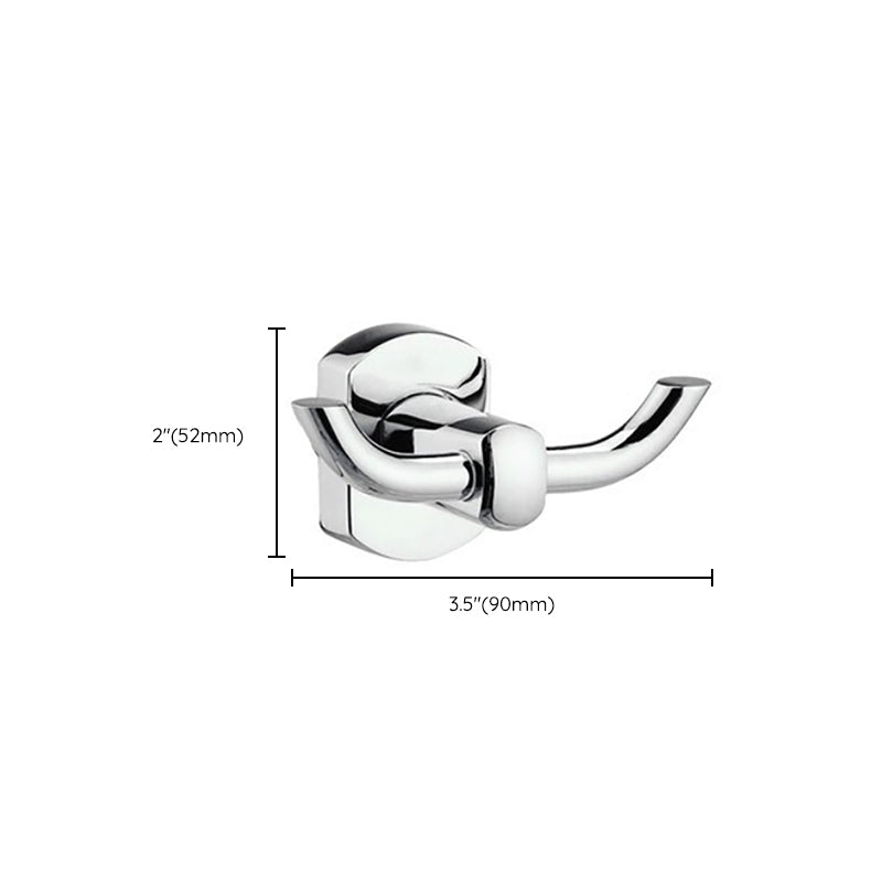 Avtoit | Polished Chrome Modern Bathroom Accessory Set Silver Towel Holder/Bath Shelf