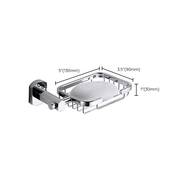Avtoit | Polished Chrome Modern Bathroom Accessory Set Silver Towel Holder/Bath Shelf