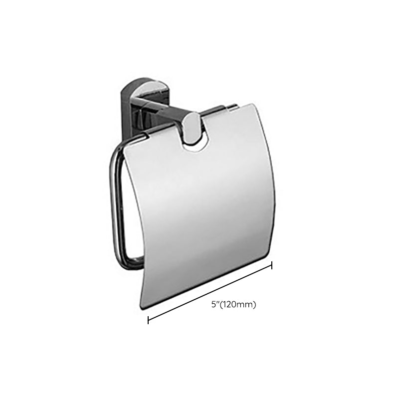 Avtoit | Polished Chrome Modern Bathroom Accessory Set Silver Towel Holder/Bath Shelf