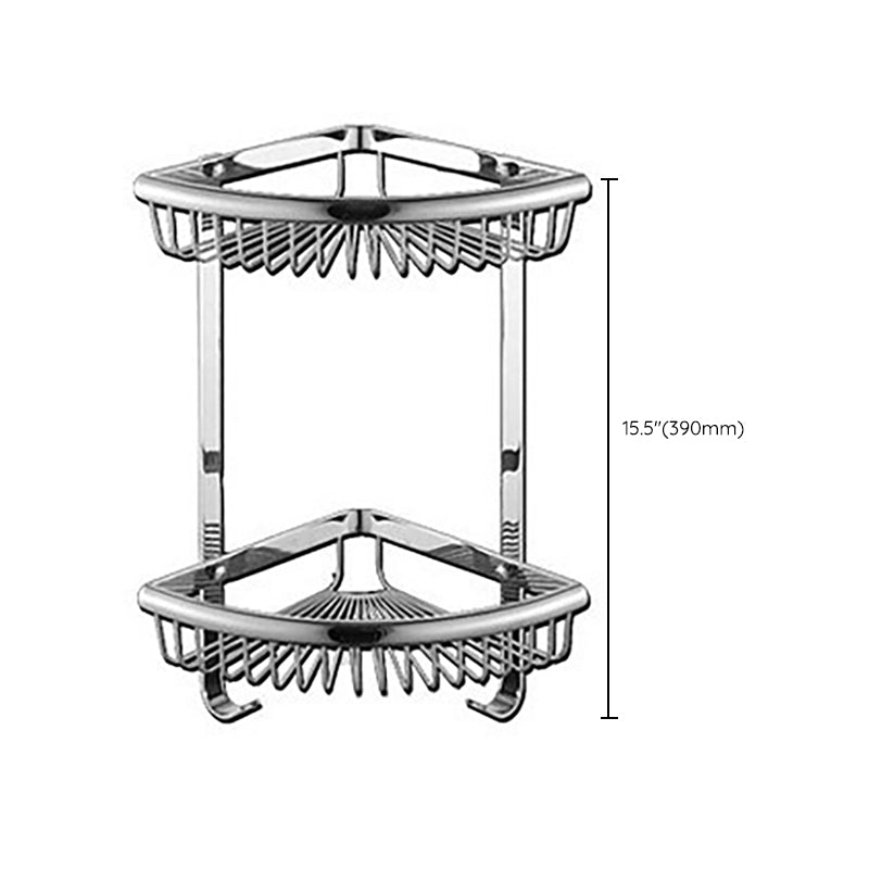 Avtoit | Polished Chrome Modern Bathroom Accessory Set Silver Towel Holder/Bath Shelf