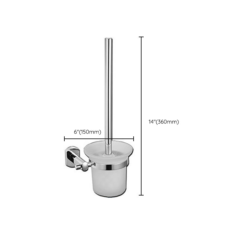 Avtoit | Polished Chrome Modern Bathroom Accessory Set Silver Towel Holder/Bath Shelf