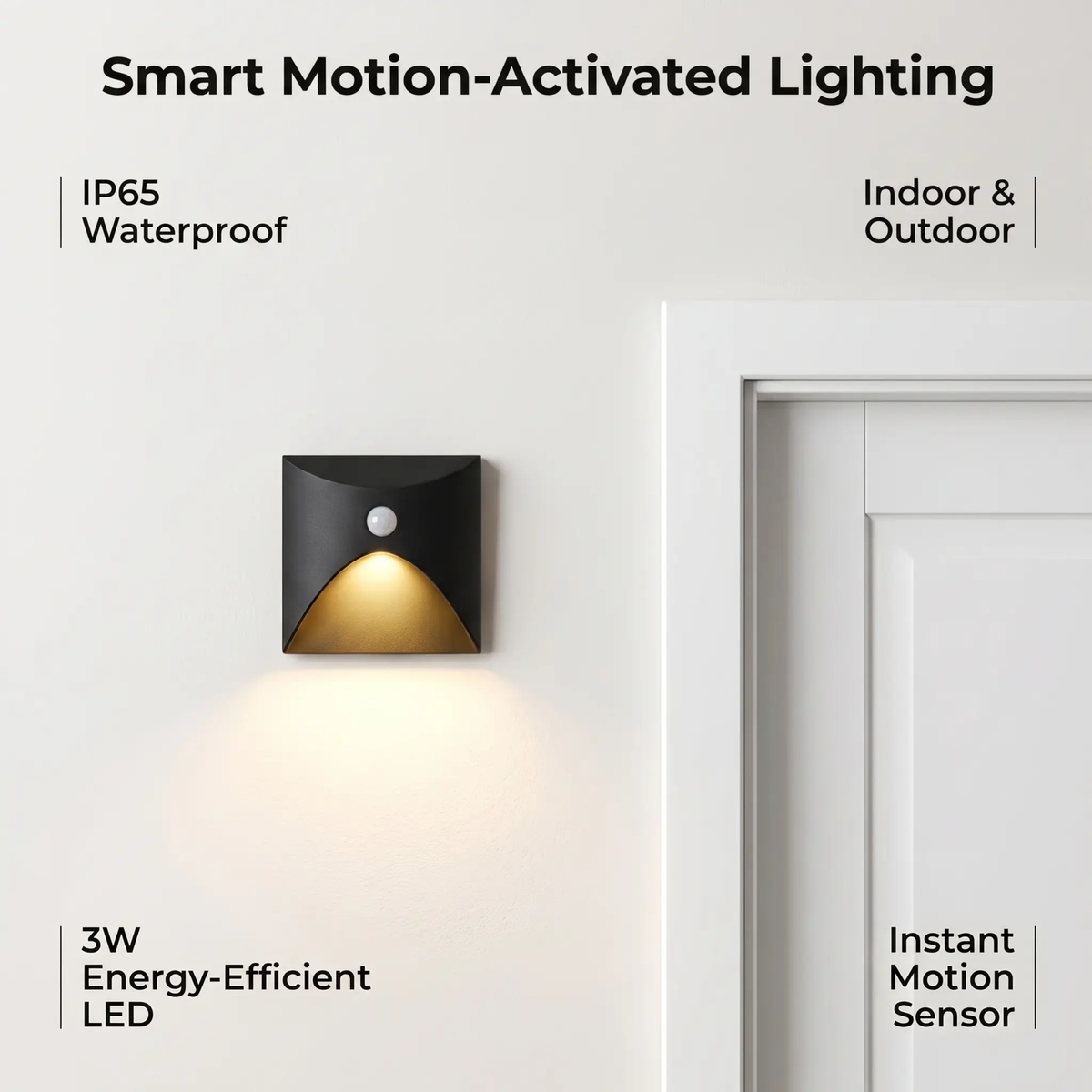 Avtoit | LuminiPath - Waterproof IP65 Wall Light - Indoor and Outdoor Wall Light - Motion Sensor Wall Light LED