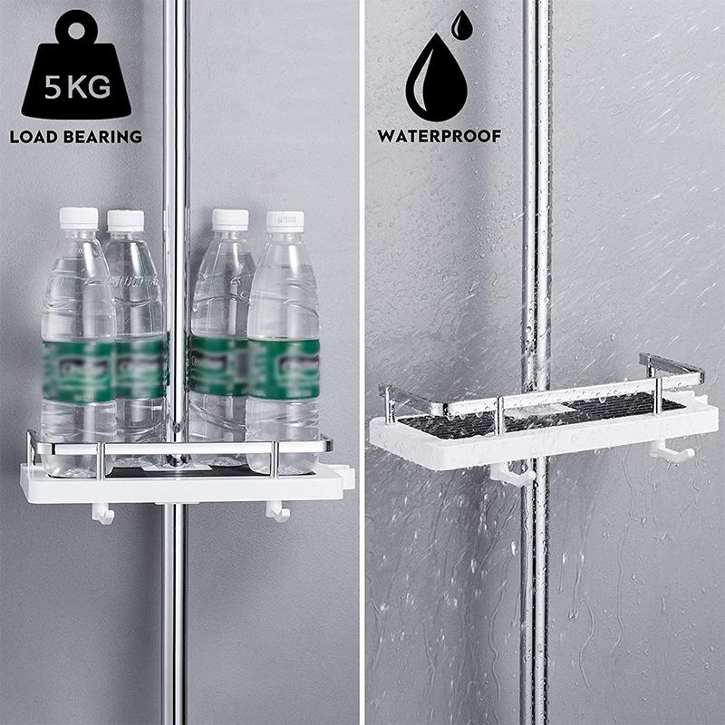 Avtoit | Bathroom Shelf Caddy for Shower Rod, No Drilling Pole Shower Storage Shelf Holder