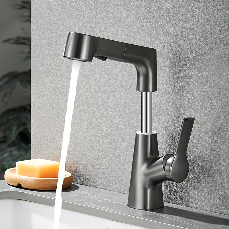 Avtoit | Modern Single Color Faucet Metal Center Connection Basin Faucet for Bathroom