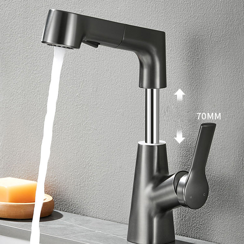 Avtoit | Modern Single Color Faucet Metal Center Connection Basin Faucet for Bathroom