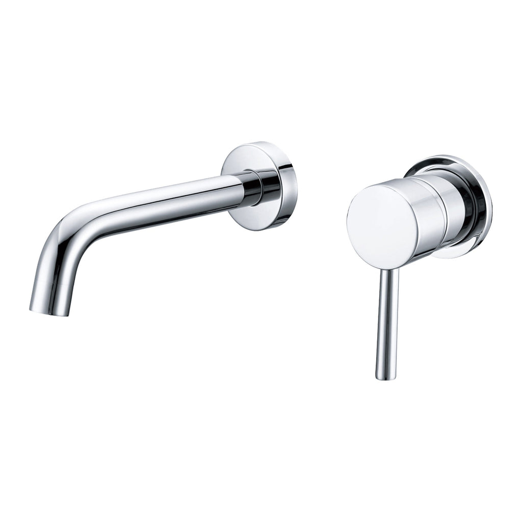 Avtoit | Industrial Sink Faucet Brass Lever Handles Low Arc Wall Mounted Bathroom Faucet
