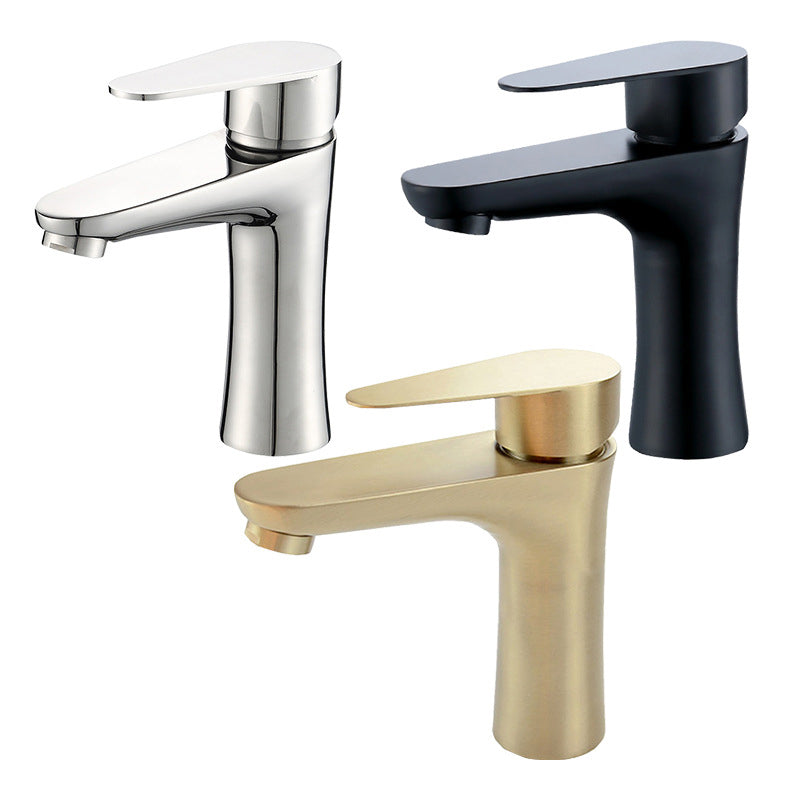 Avtoit | Modern Basin Tap Monochrome Center Mount Low Arc Faucet for Bathroom
