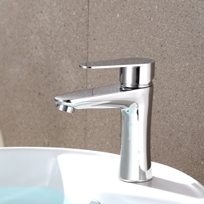 Avtoit | Modern Basin Tap Monochrome Center Mount Low Arc Faucet for Bathroom