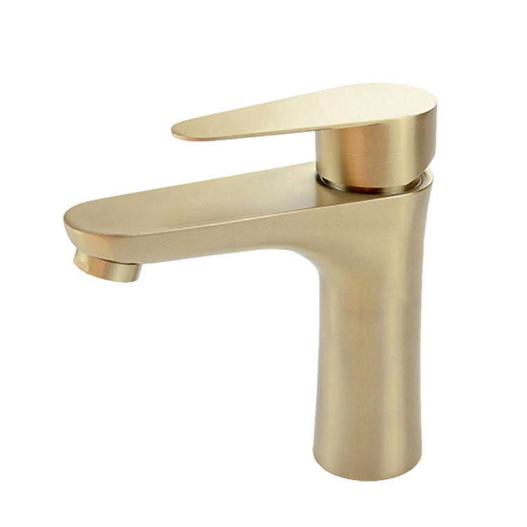 Avtoit | Modern Basin Tap Monochrome Center Mount Low Arc Faucet for Bathroom