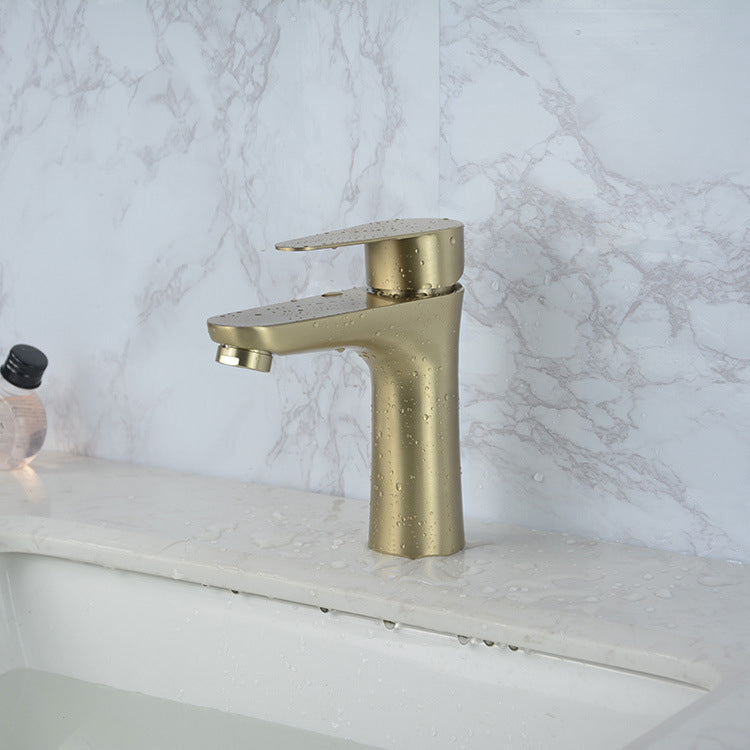 Avtoit | Modern Basin Tap Monochrome Center Mount Low Arc Faucet for Bathroom
