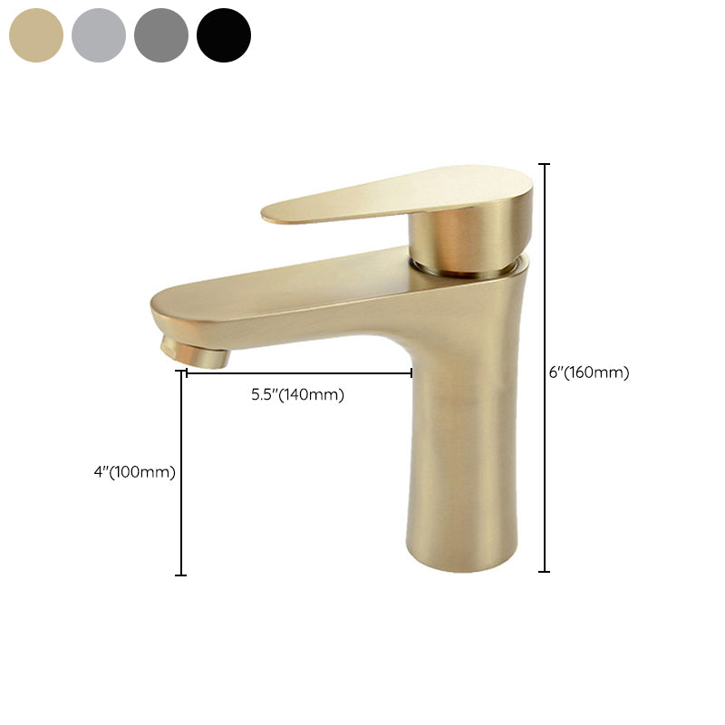 Avtoit | Modern Basin Tap Monochrome Center Mount Low Arc Faucet for Bathroom
