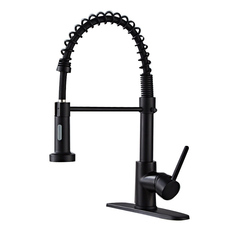 Avtoit | Glam Basin Faucet Brass Lever Handles Spring Neck Three-Function Bathroom Sink Tap