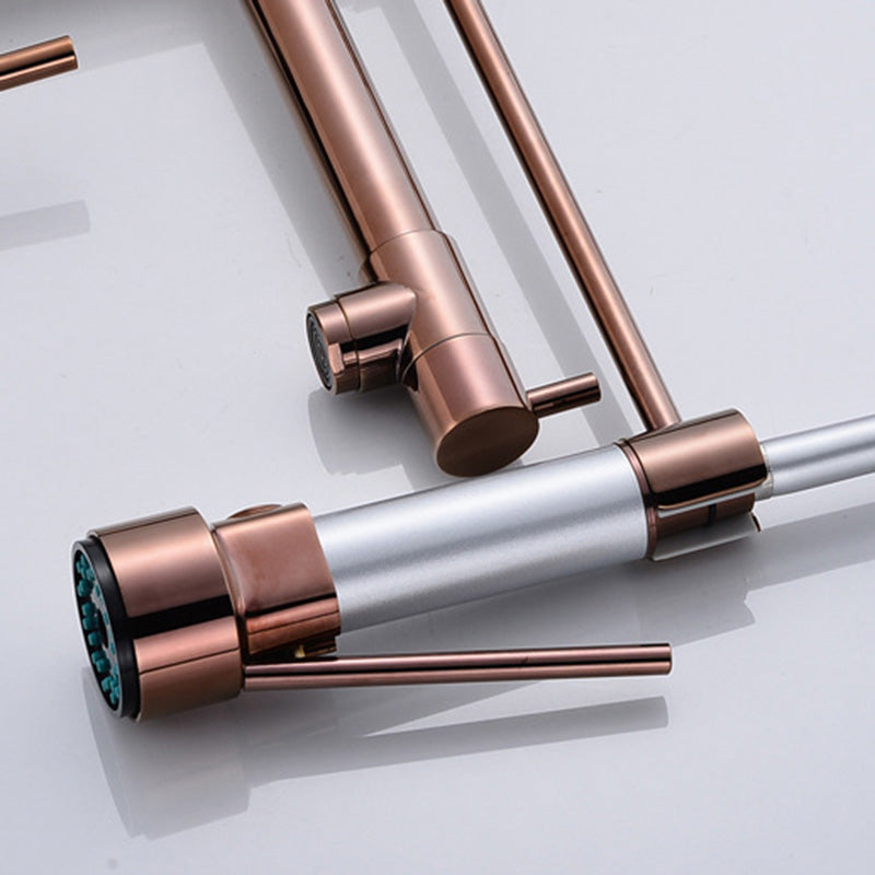 Avtoit | Glam Basin Faucet Brass Lever Handles Spring Neck Three-Function Bathroom Sink Tap