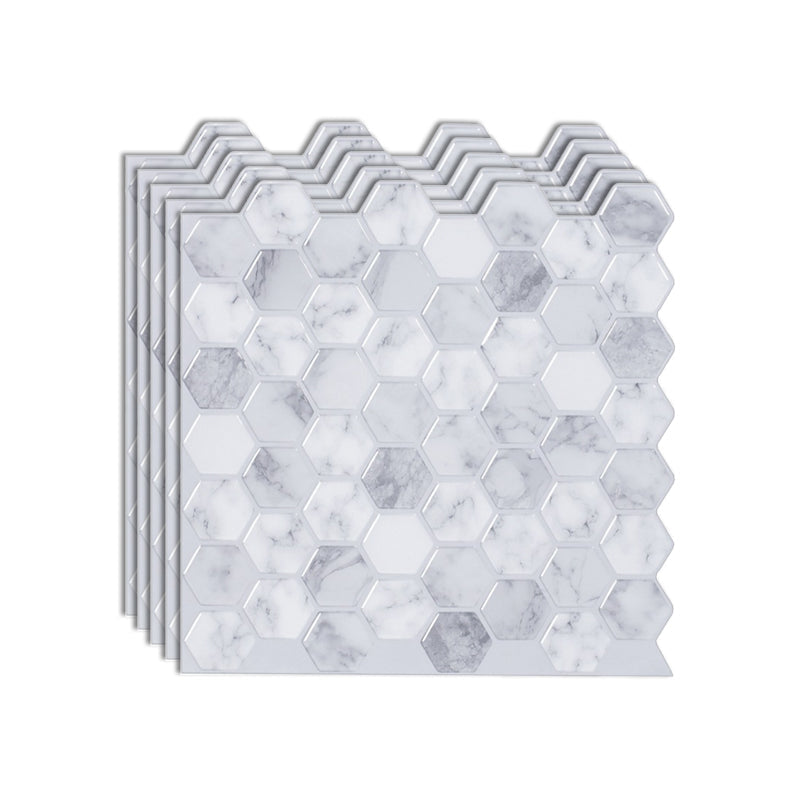 Avtoit | Hexagon Wall Tile Fat Resistant Steel and Kitchen Paper Wallpaper