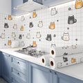 Avtoit | Modern Peel & Stick Mosaic Tiles Plastic Grid Peel and Stick Back Wall for the Kitchen