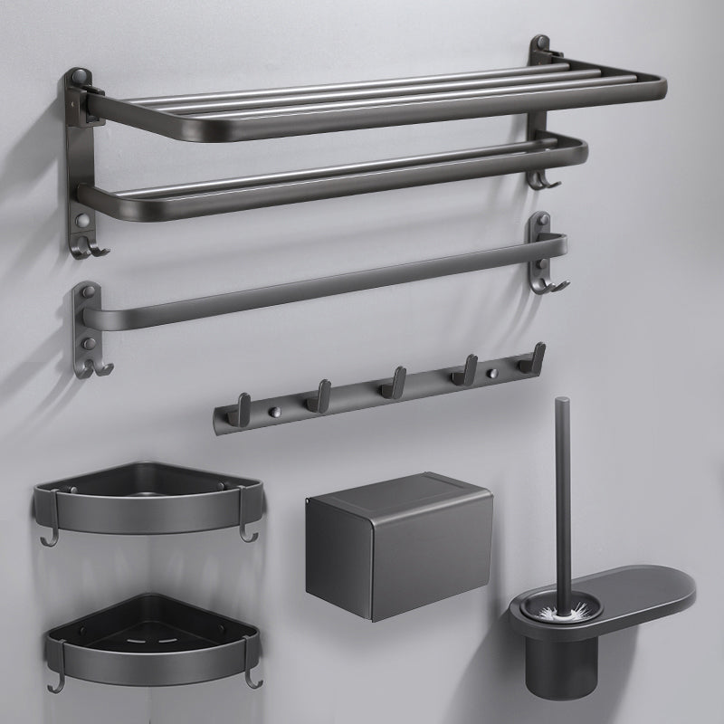 Avtoit | Modern Bathroom Fixture Set Towel Bar Gray Bathroom Shelf Bathroom Set