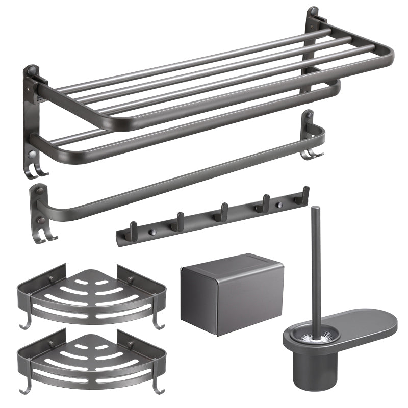 Avtoit | Modern Bathroom Fixture Set Towel Bar Gray Bathroom Shelf Bathroom Set