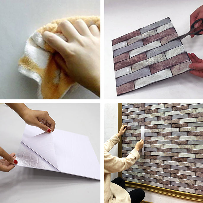 Avtoit | Modern PVC Field Tile/Single Tile Rectangular Peel and Stick Wall Tile