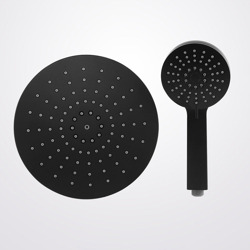 Avtoit | Contemporary Black Round Showerhead Combo Rain Shower Hand Shower