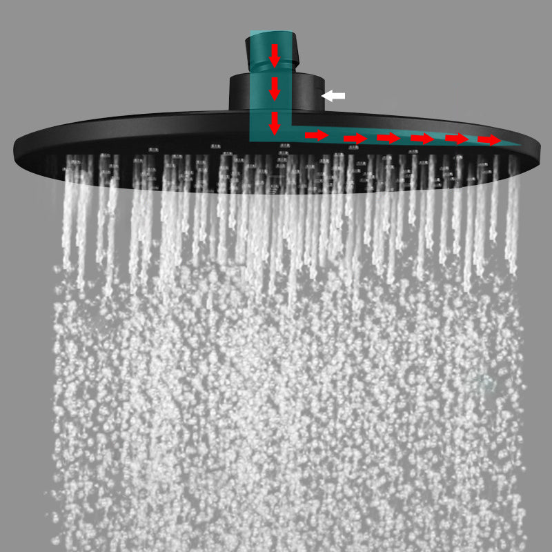 Avtoit | Contemporary Black Round Showerhead Combo Rain Shower Hand Shower