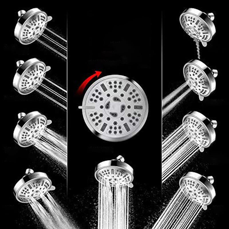 Avtoit | Round Fixed Shower Head Adjustable Spray Pattern Wall Mounted Shower Head
