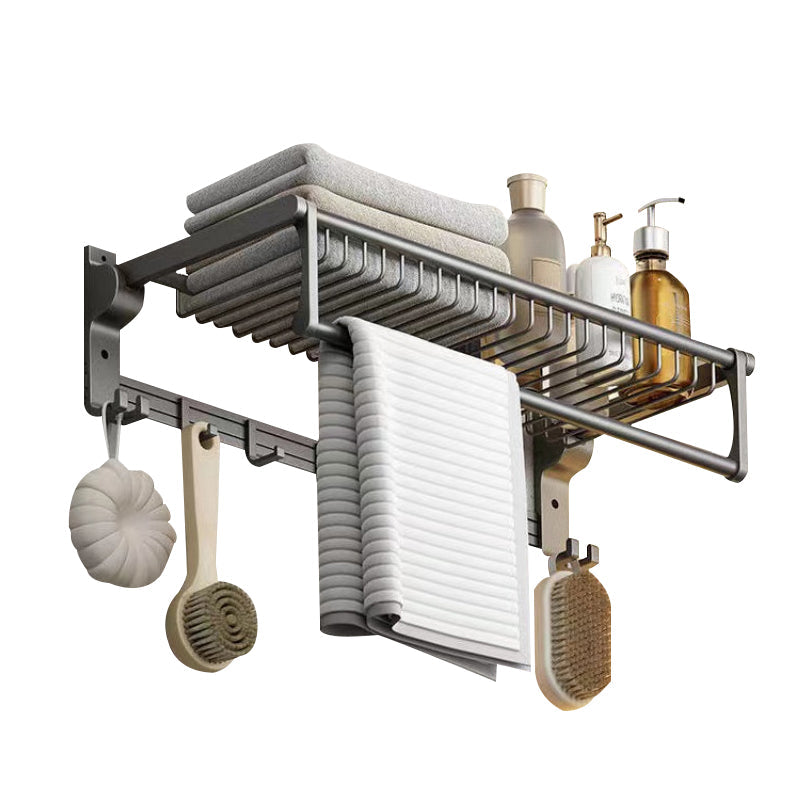 Avtoit | Matt gray bathroom accessory set bathroom shelf/towel holder & paper holder included