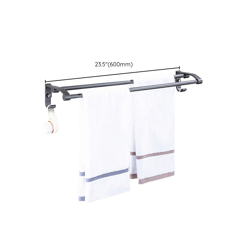Avtoit | Matt gray bathroom accessory set bathroom shelf/towel holder & paper holder included
