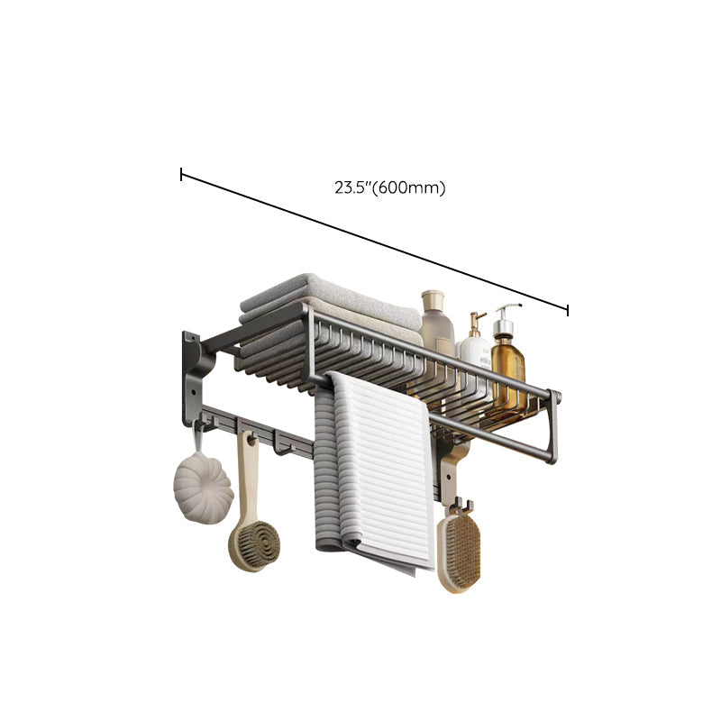 Avtoit | Matt gray bathroom accessory set bathroom shelf/towel holder & paper holder included