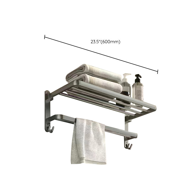 Avtoit | Matt gray bathroom accessory set bathroom shelf/towel holder & paper holder included