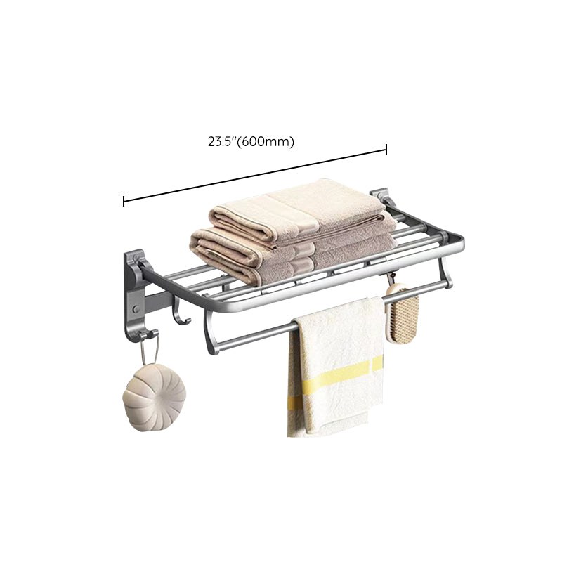Avtoit | Matt gray bathroom accessory set bathroom shelf/towel holder & paper holder included