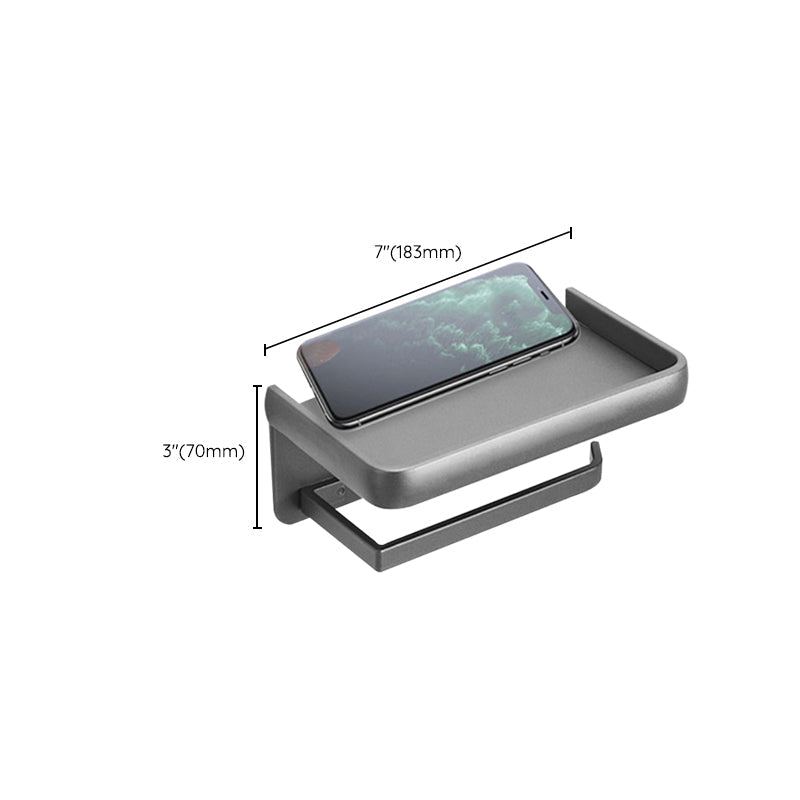 Avtoit | Matt gray bathroom accessory set bathroom shelf/towel holder & paper holder included