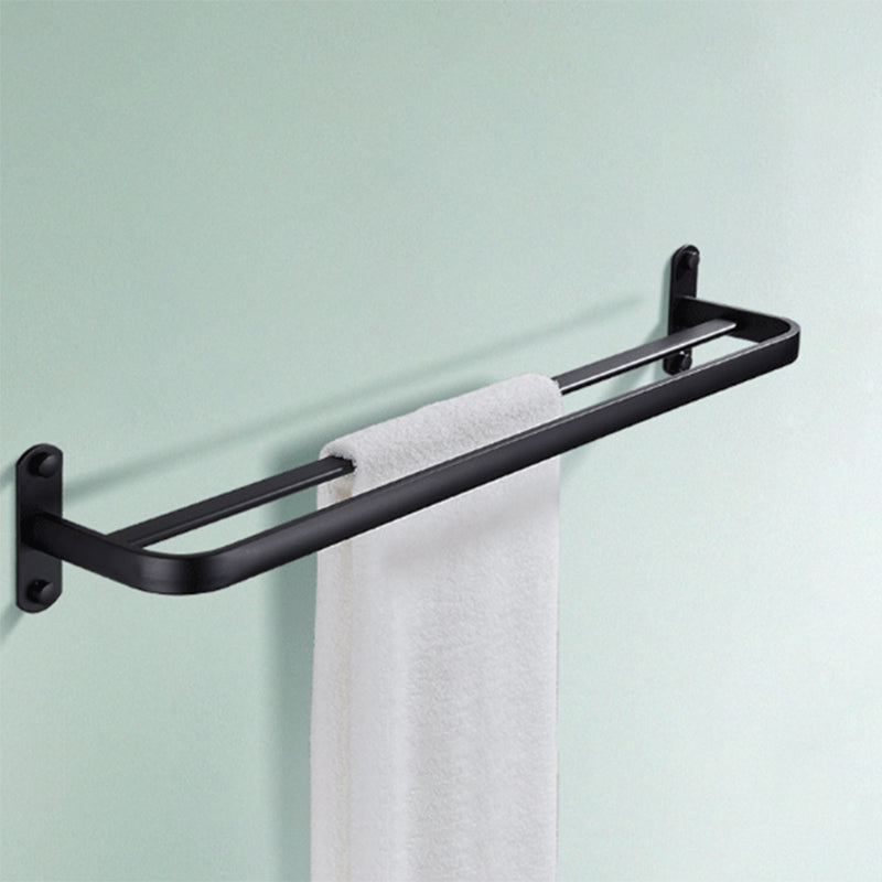 Avtoit | Modern Bathroom Accessory Set Matte Black/Grey Bathroom Shelf/Towel Holder & Paper Holder