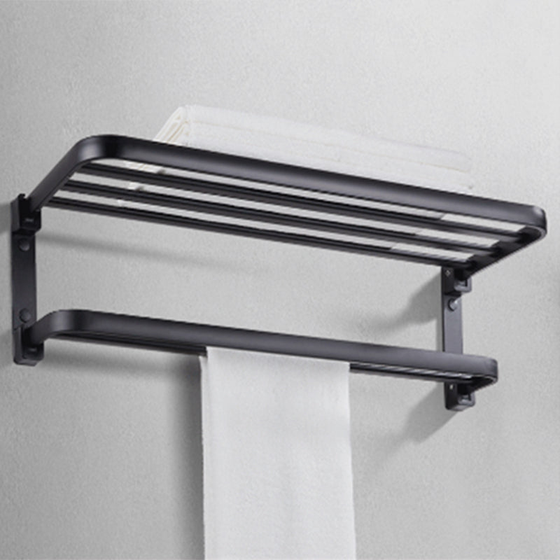 Avtoit | Modern Bathroom Accessory Set Matte Black/Grey Bathroom Shelf/Towel Holder & Paper Holder