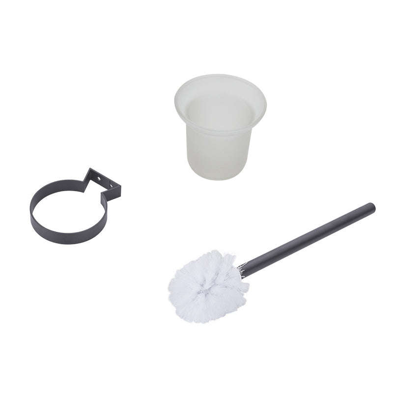 Avtoit | Modern Bathroom Accessory Set Matte Black/Grey Bathroom Shelf/Towel Holder & Paper Holder