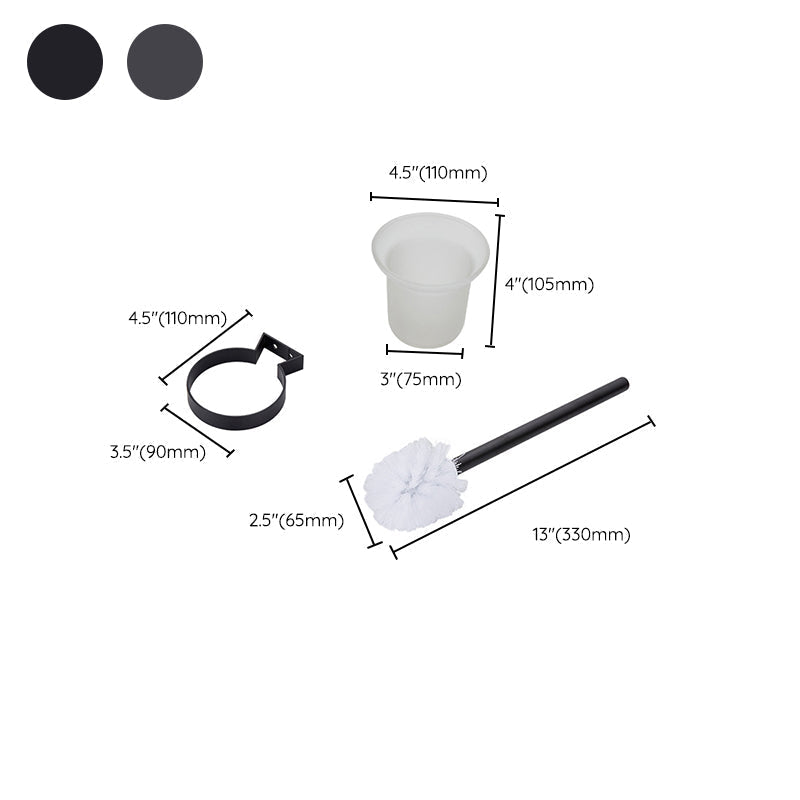 Avtoit | Modern Bathroom Accessory Set Matte Black/Grey Bathroom Shelf/Towel Holder & Paper Holder
