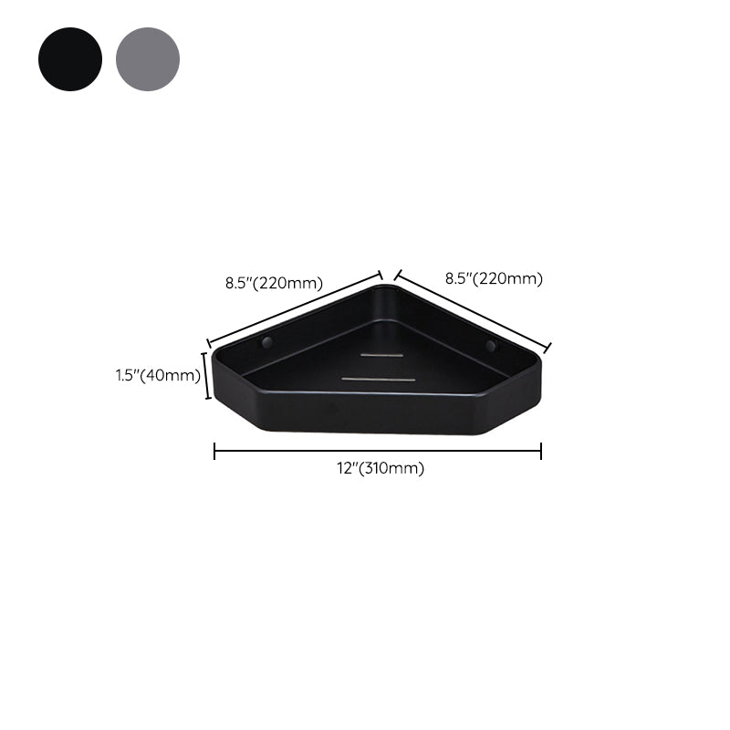 Avtoit | Modern Bathroom Accessory Set Matte Black/Grey Bathroom Shelf/Towel Holder & Paper Holder