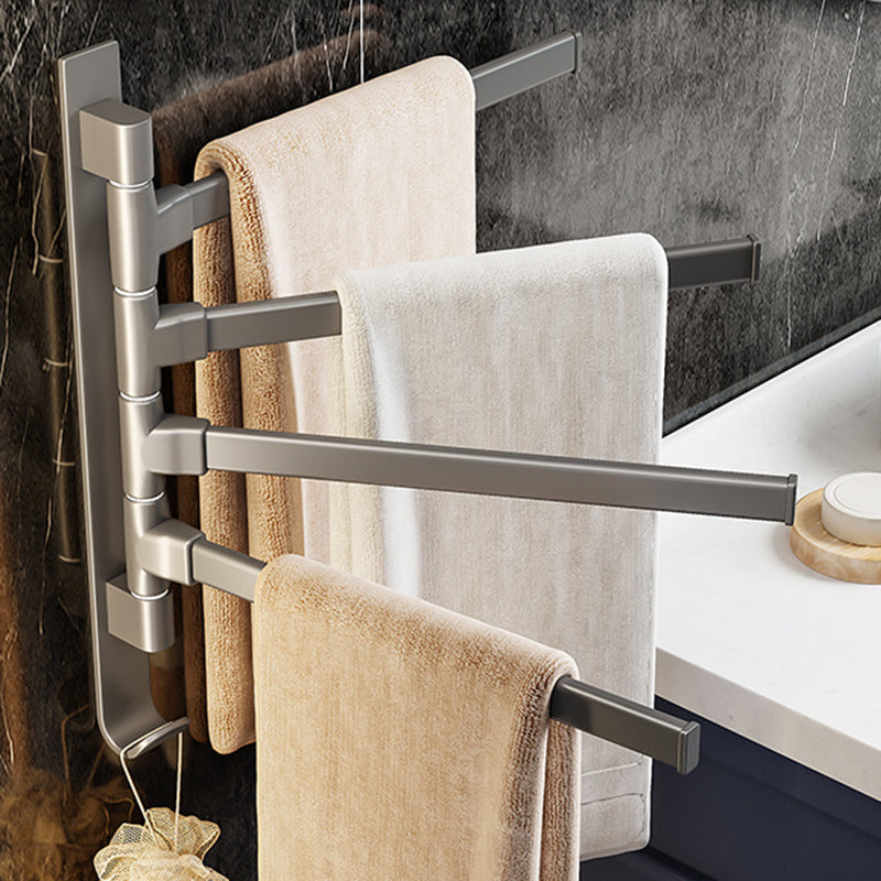 Avtoit | Contemporary Gray Bathroom Accessory Set Aluminium Towel Holder