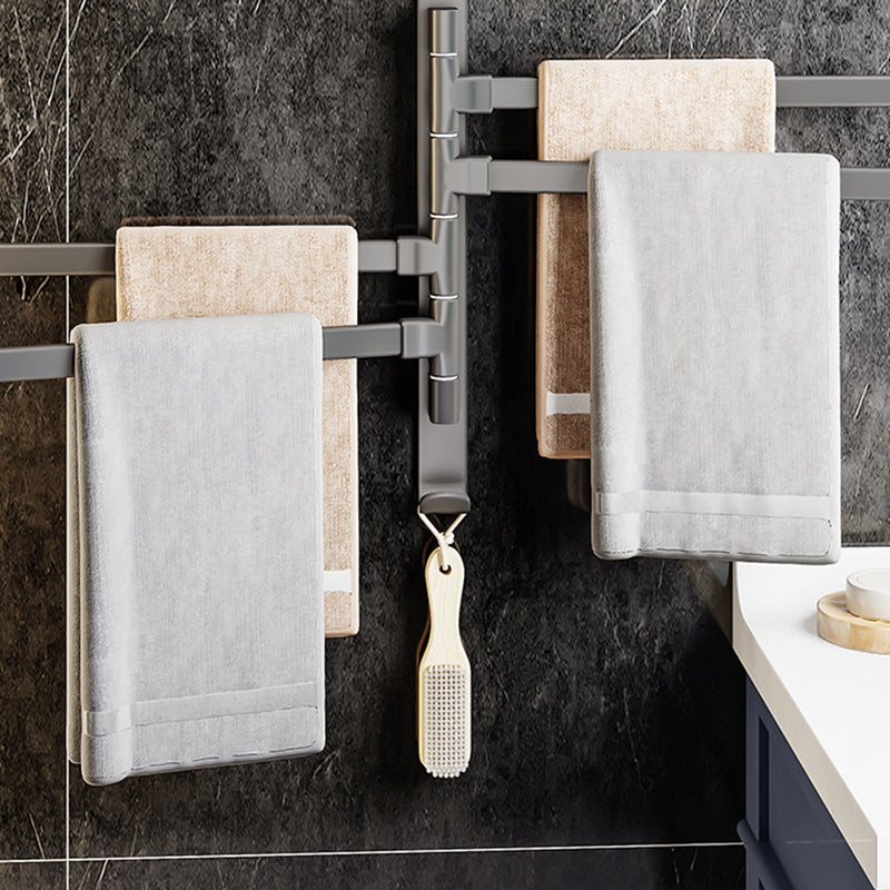 Avtoit | Contemporary Gray Bathroom Accessory Set Aluminium Towel Holder