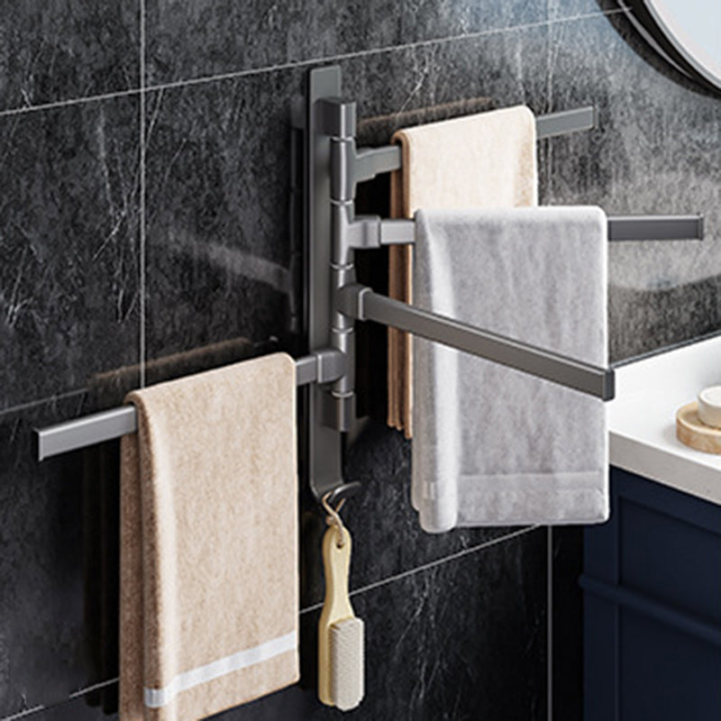 Avtoit | Contemporary Gray Bathroom Accessory Set Aluminium Towel Holder