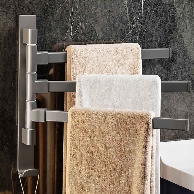 Avtoit | Contemporary Gray Bathroom Accessory Set Aluminium Towel Holder
