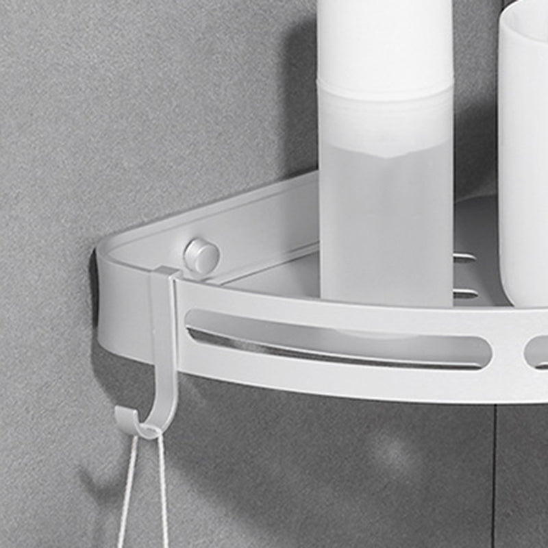 Avtoit | Modern Aluminum Bathroom Accessory Set Black/ Silver Bathroom Shelf