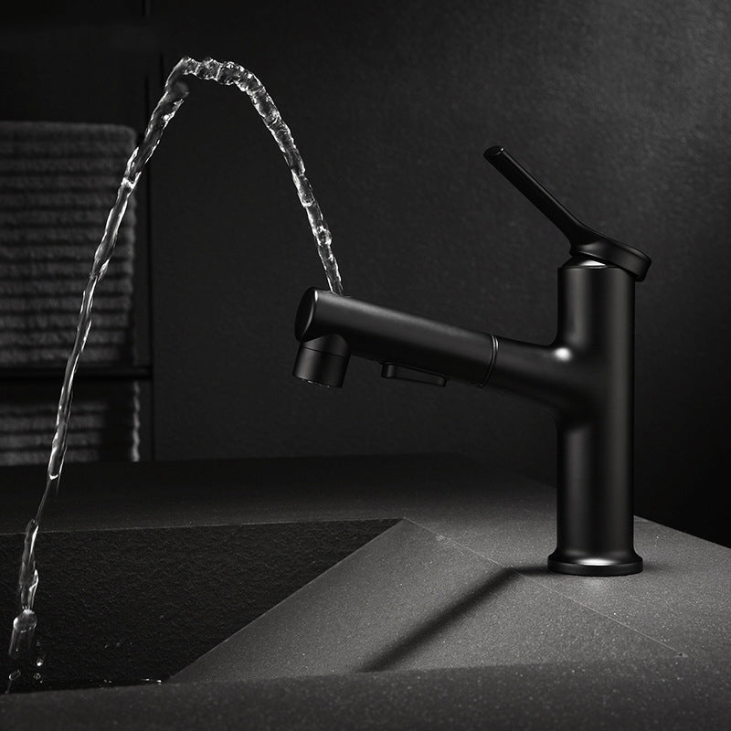 Avtoit | Modern Sink Faucet Copper Single Handle Low Arc Pull-Out Sink Faucet