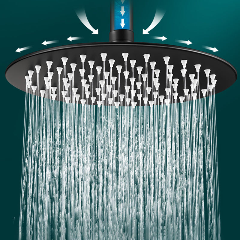 Avtoit | Black round fixed shower head Modern design wall-mounted shower head