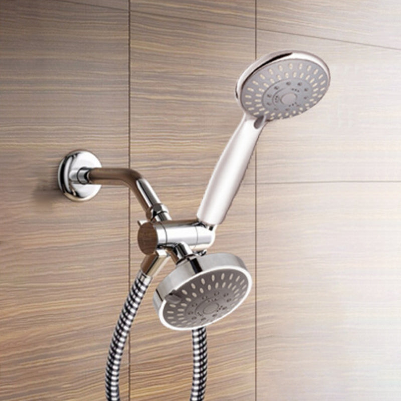 Avtoit | Silver Dual Shower Head Round Rainfall Wall-Mounted Shower Head