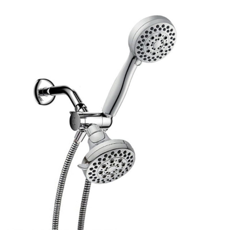 Avtoit | Silver Dual Shower Head Round Rainfall Wall-Mounted Shower Head