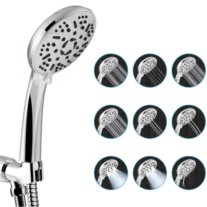 Avtoit | Modern Style Dual Showerhead 9-Spray Silver Wall-Mounted Showerhead