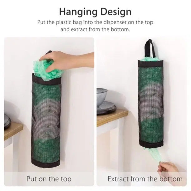 Avtoit | Hanging Pocket Organizer – Breathable Mesh for Storing Kitchen Bags and Fruits/Veggies