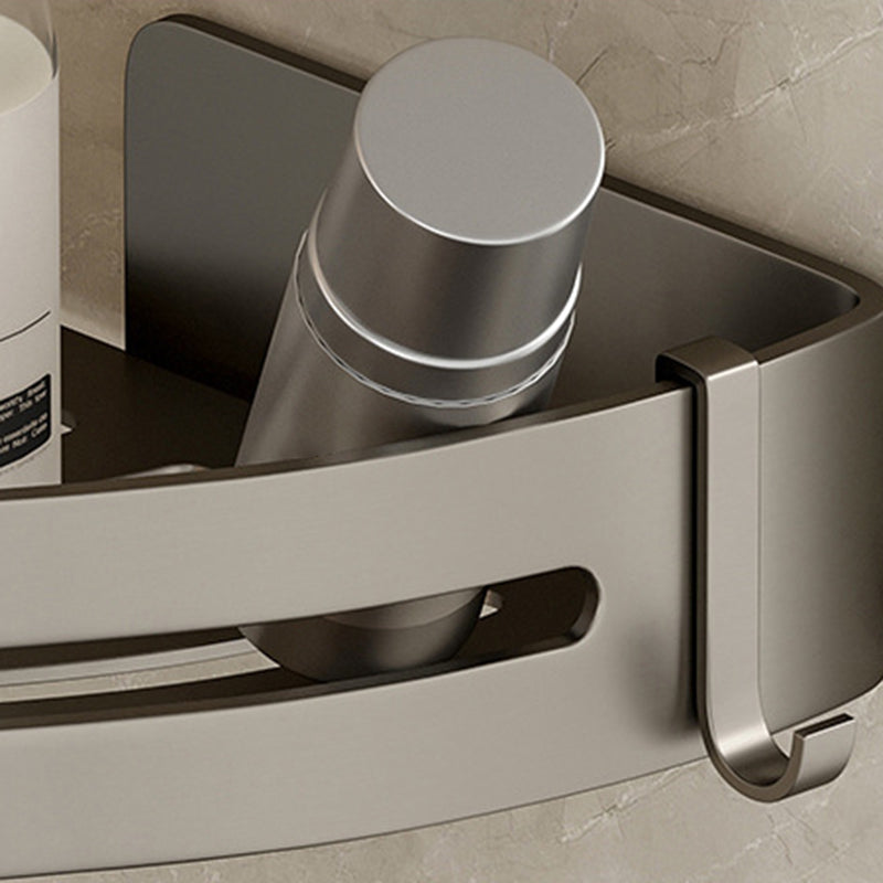 Avtoit | Contemporary Aluminum Bathroom Accessory Set Gray Bath Shelf