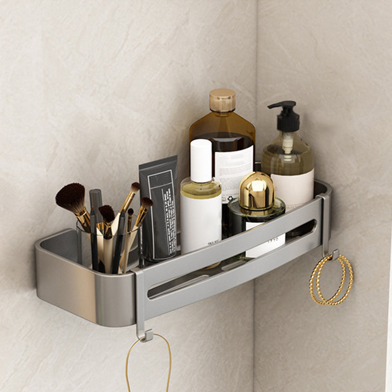 Avtoit | Contemporary Aluminum Bathroom Accessory Set Gray Bath Shelf