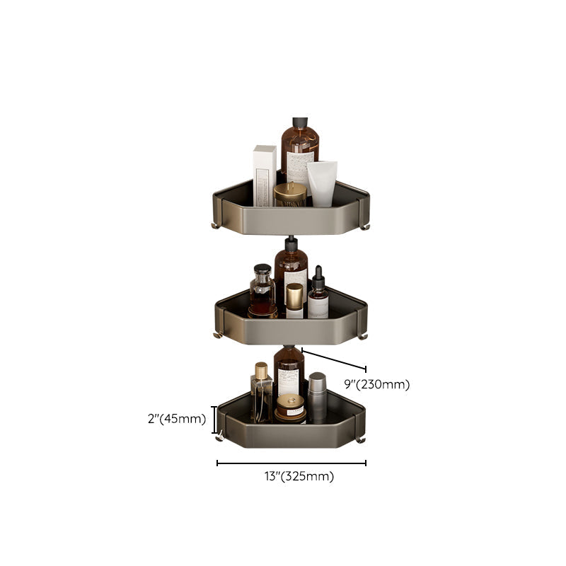 Avtoit | Contemporary Aluminum Bathroom Accessory Set Gray Bath Shelf